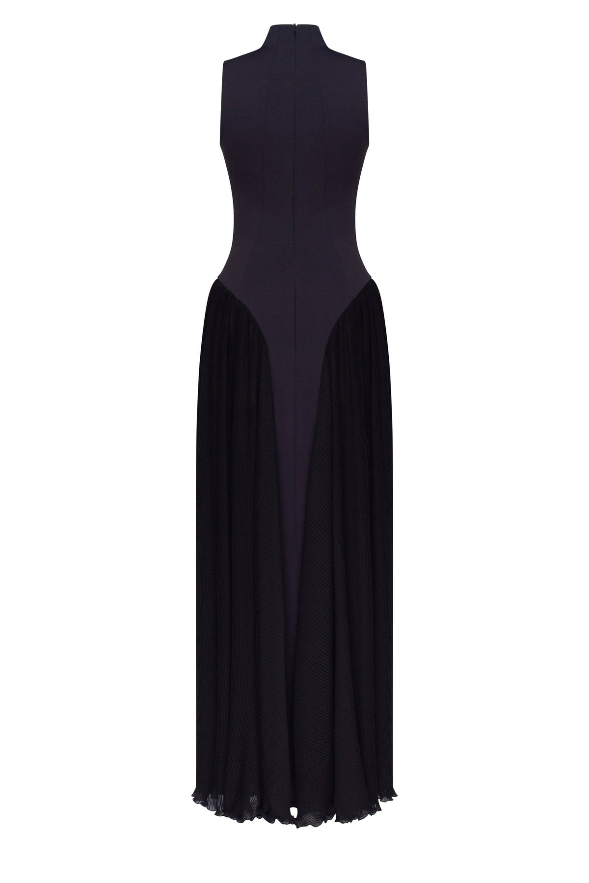 Vittoria Mock Neck Maxi Dress - Black