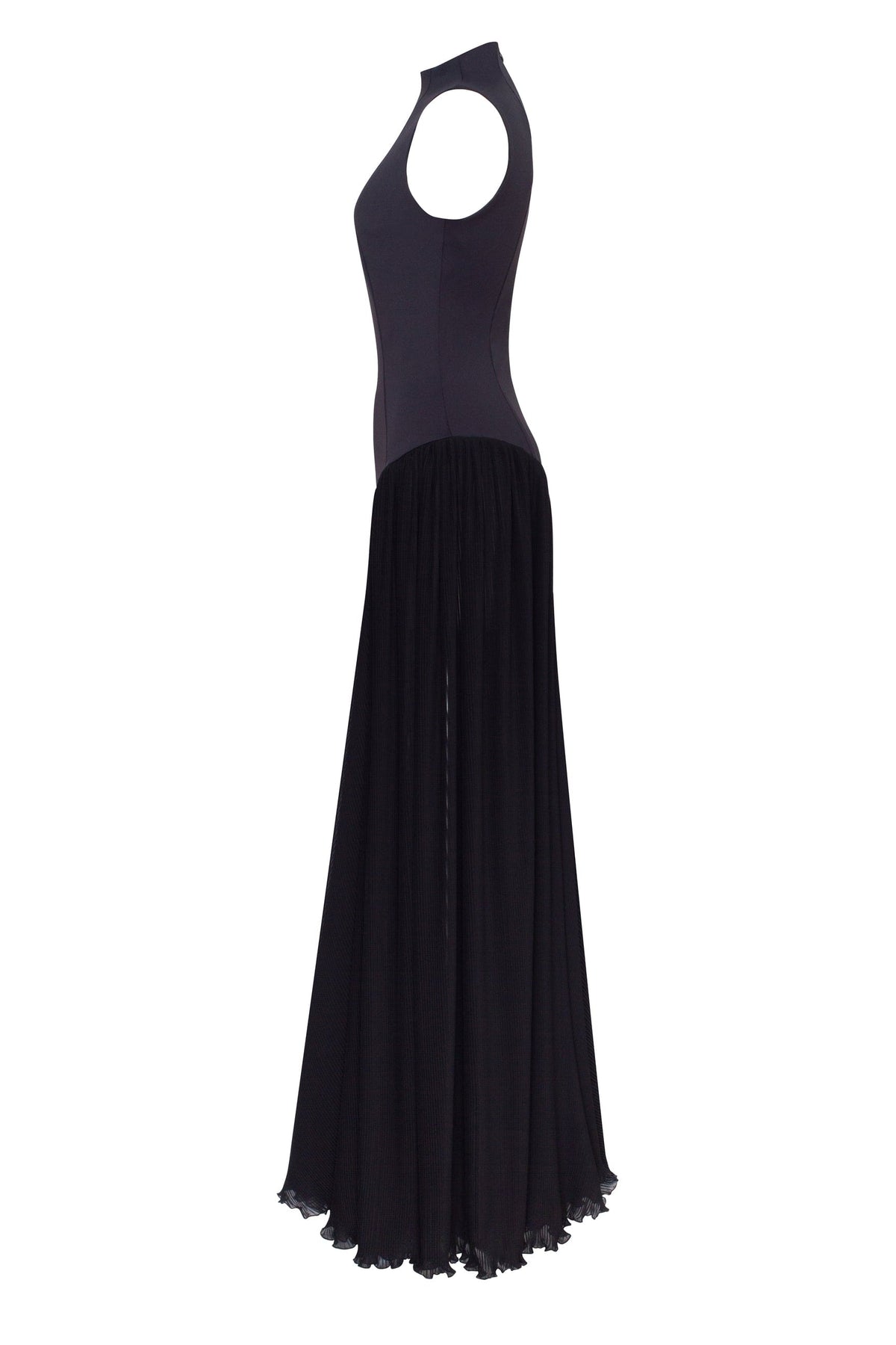 Vittoria Mock Neck Maxi Dress - Black