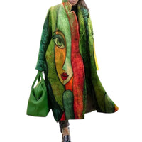 Green Abstract Face