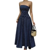 Navy Polka Dot
