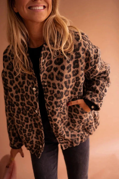 Winola Leopard Print Pocket Jacket - Leopard