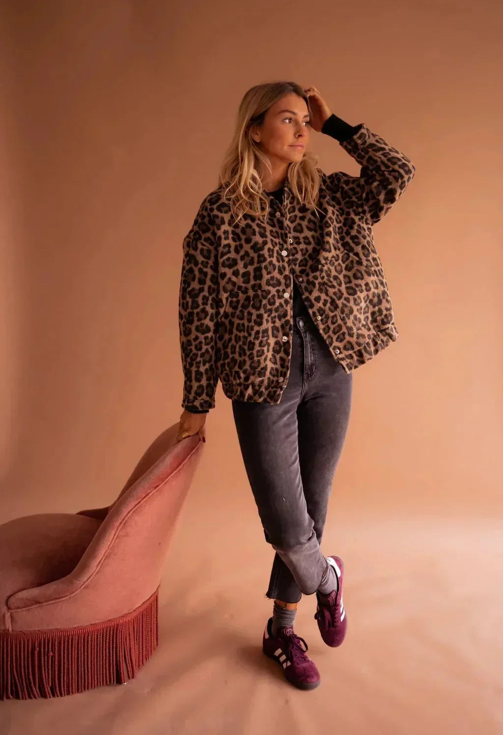 Winola Leopard Print Pocket Jacket - Leopard