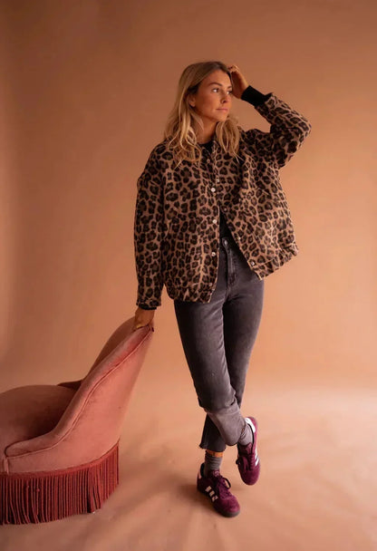 Winola Leopard Print Pocket Jacket - Leopard
