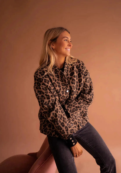 Winola Leopard Print Pocket Jacket - Leopard