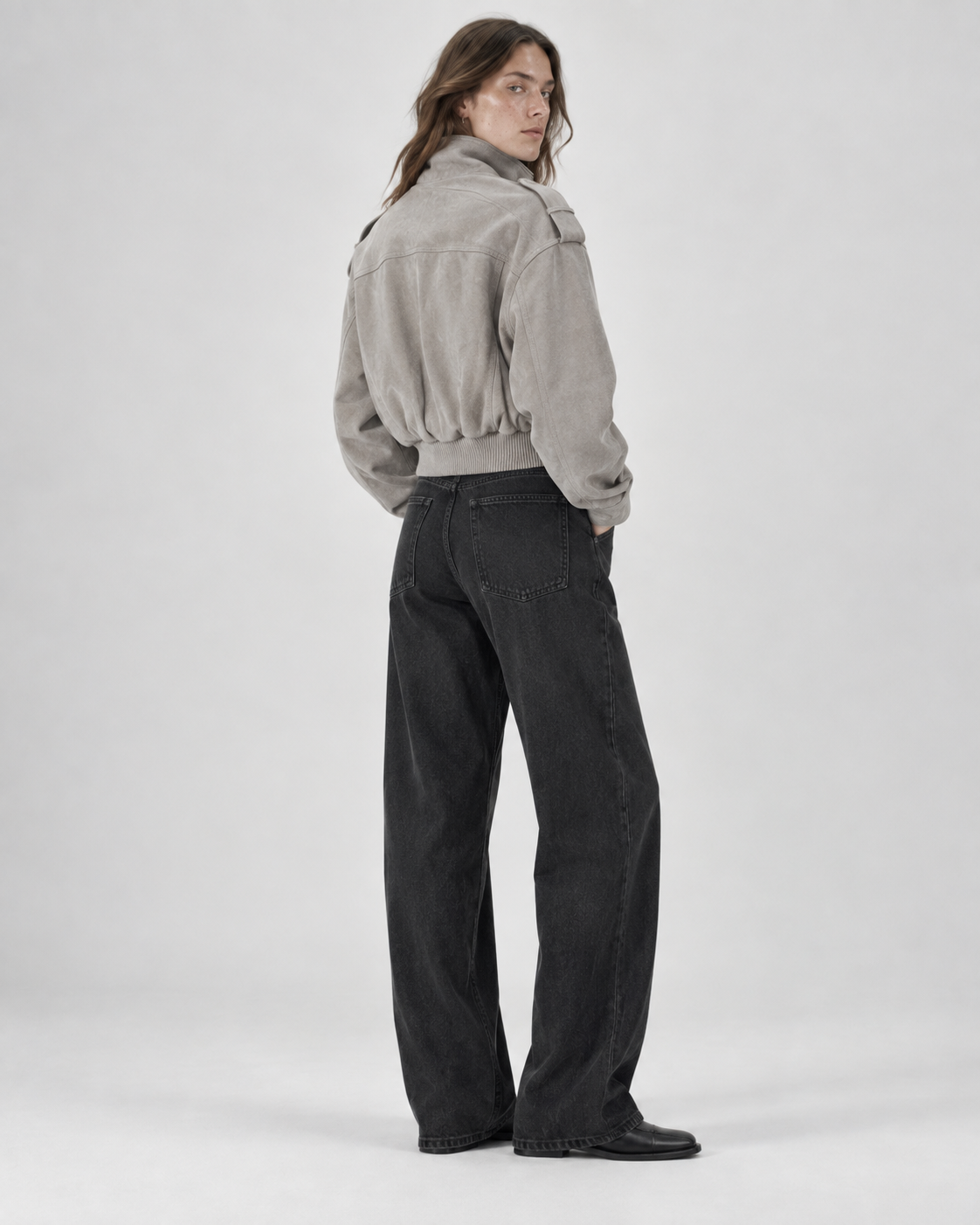 Winter Structured Cropped Jacket - Taupe