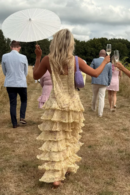 Wisteria Tiered Maxi Dress - Yellow