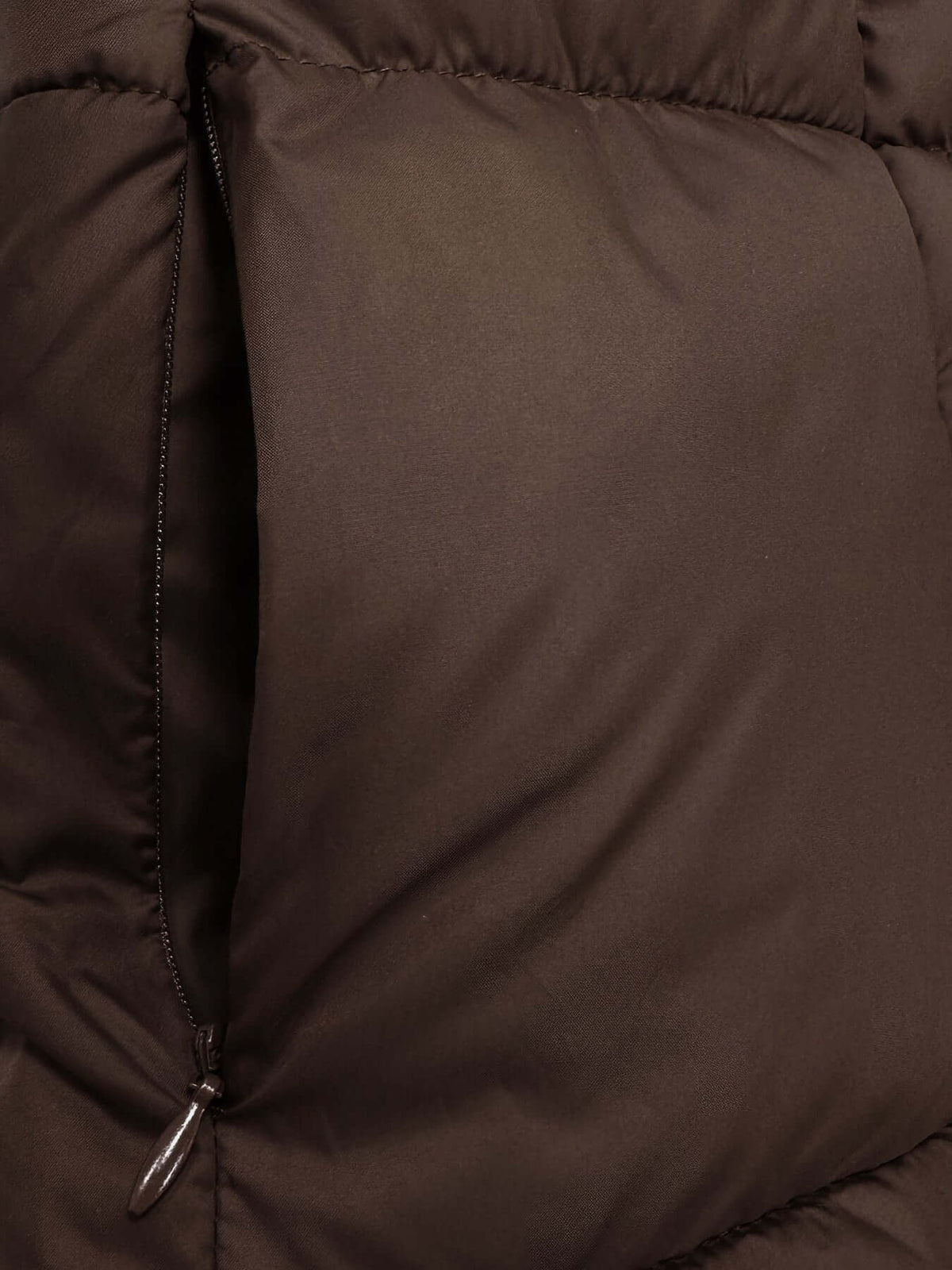 Yessenia Hooded Drawstring Puffer Parka - Brown
