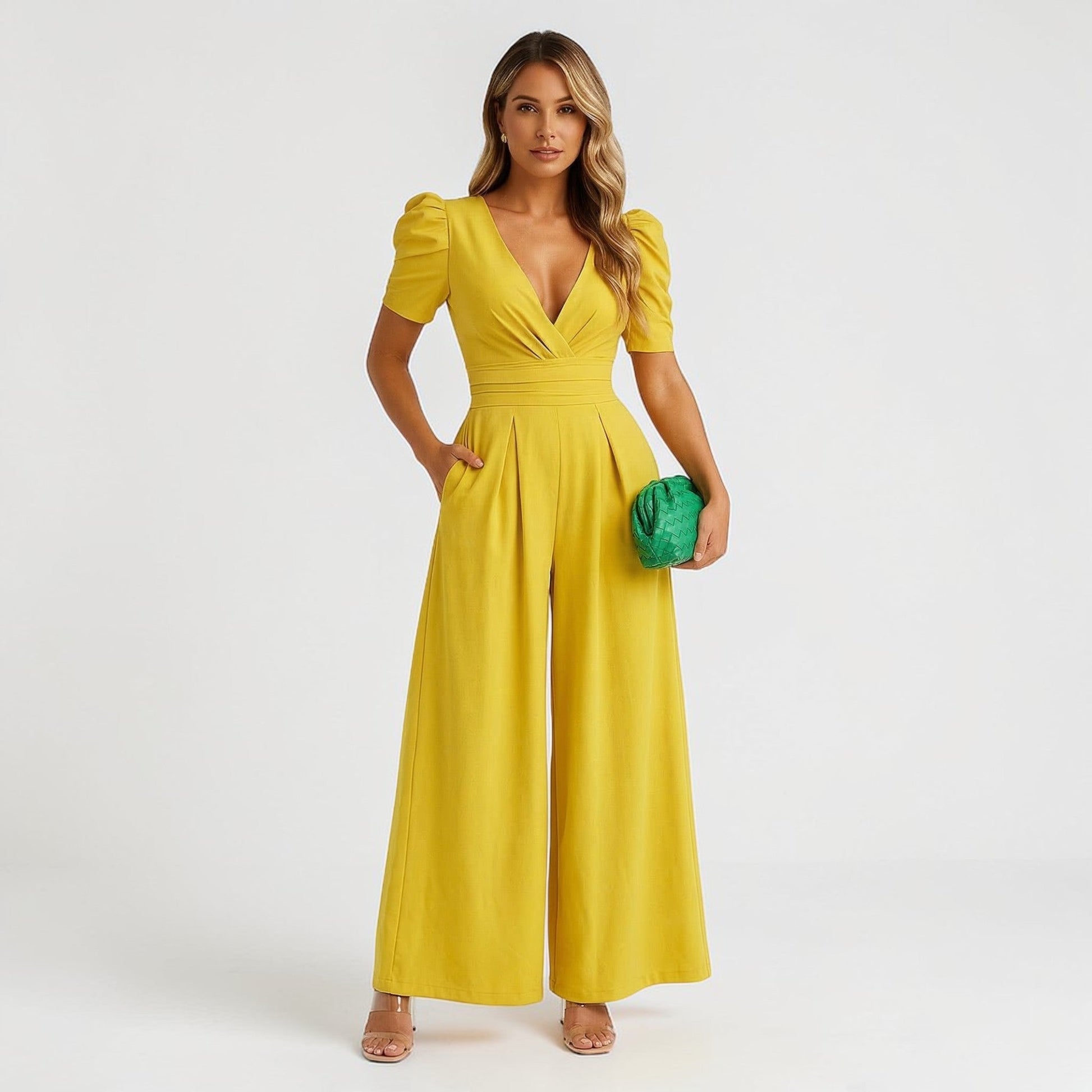 Zara Wide Leg Midi Jumpsuit