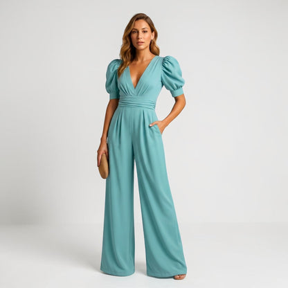 Zara Wide Leg Midi Jumpsuit
