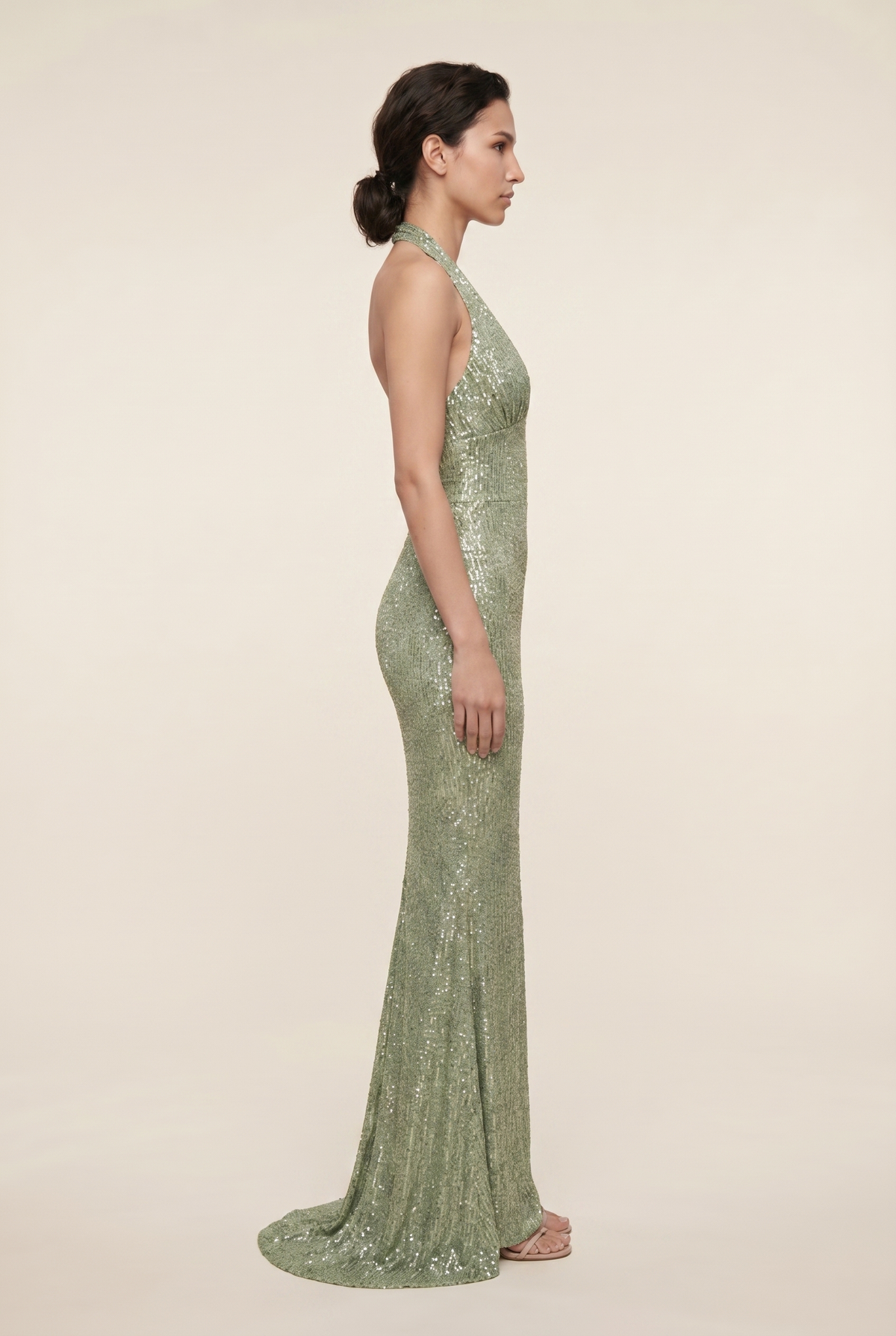 Aurolia Sequin Maxi Dress - Sage Green