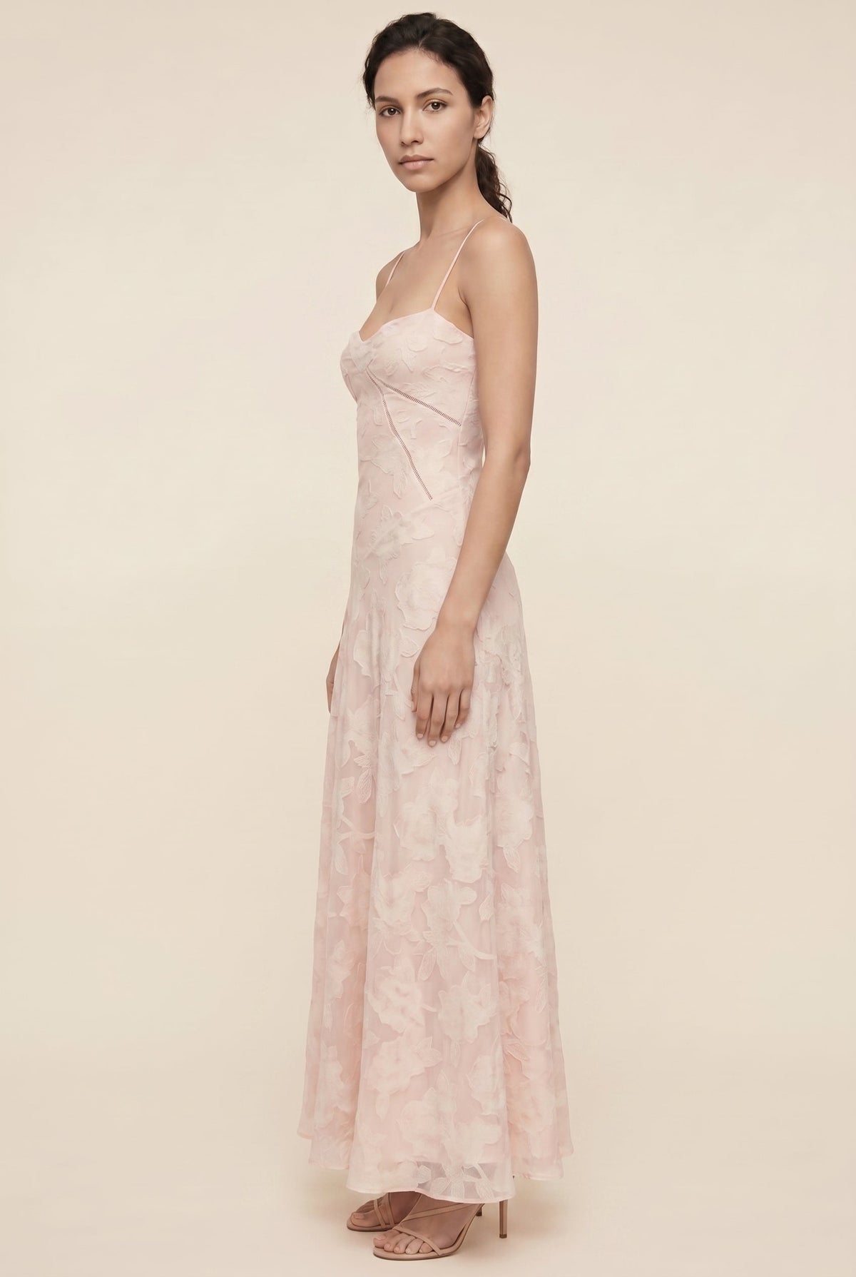 Aurore Lace Maxi Dress - Blush Pink