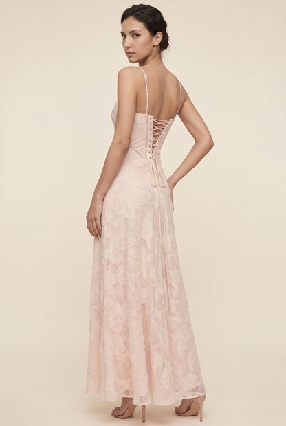 Aurore Lace Maxi Dress - Blush Pink