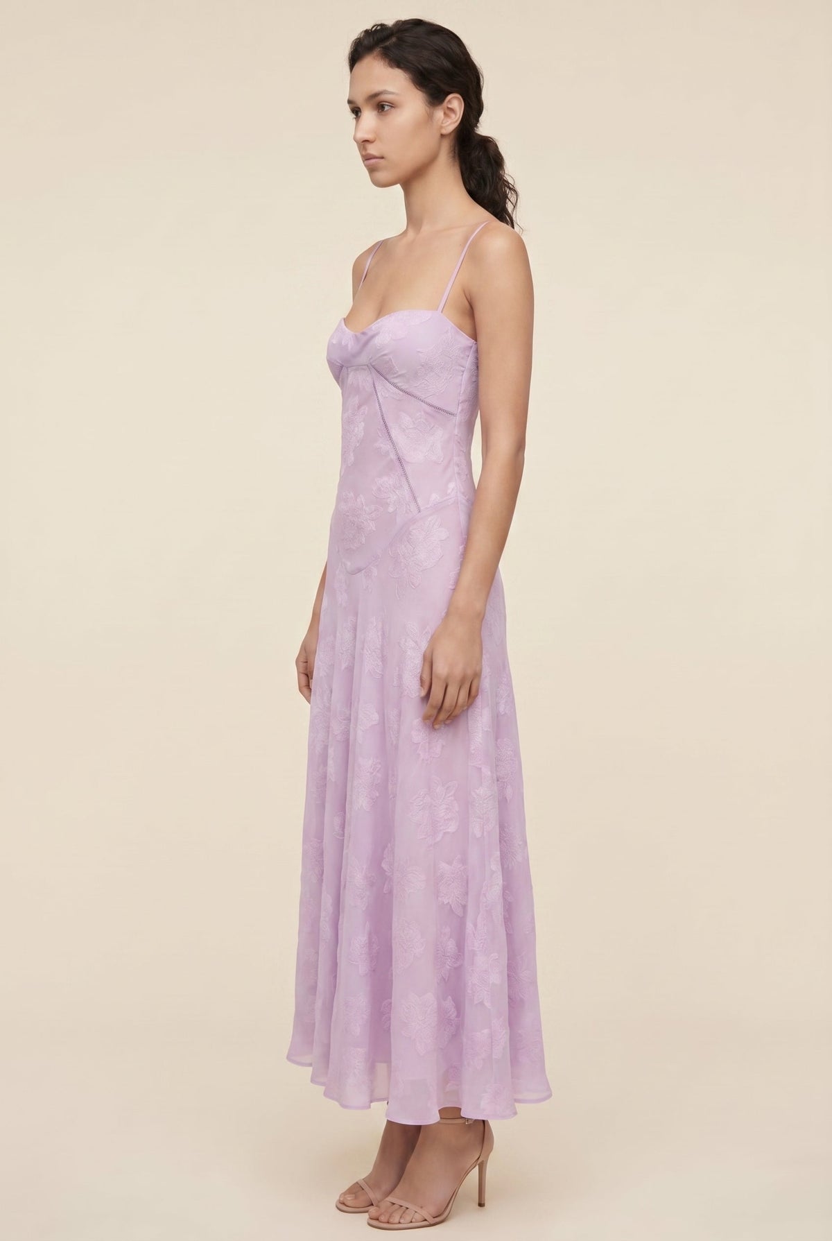Aurore Lace Maxi Dress - Lilac