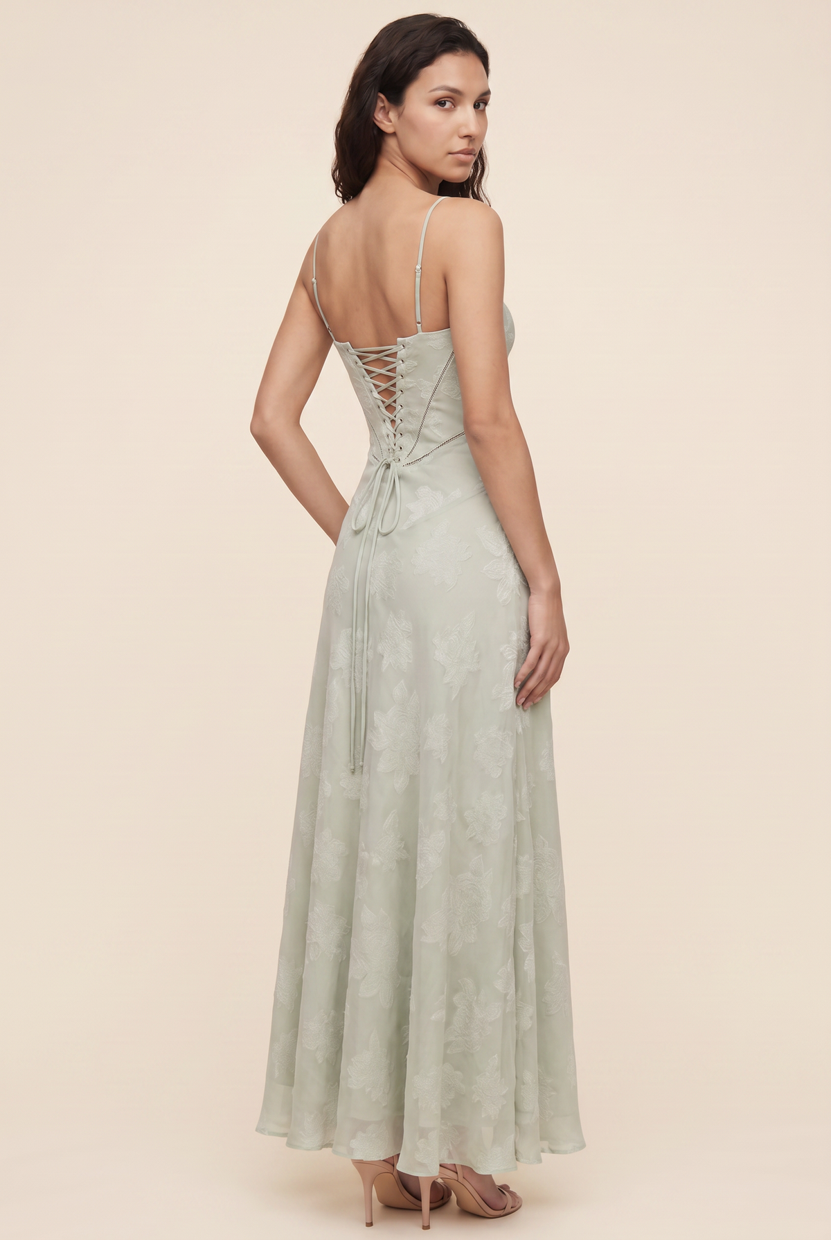 Aurore Lace Maxi Dress - Sage Green