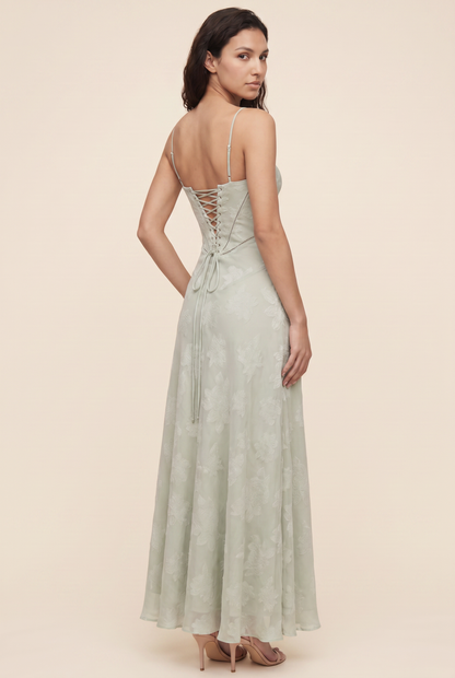 Aurore Lace Maxi Dress - Sage Green