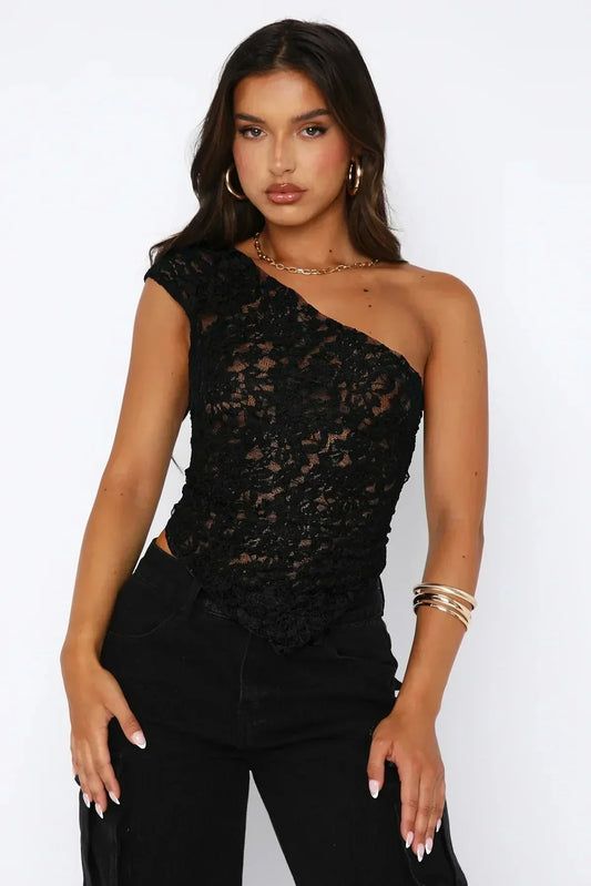 Baila Lace Top - Black