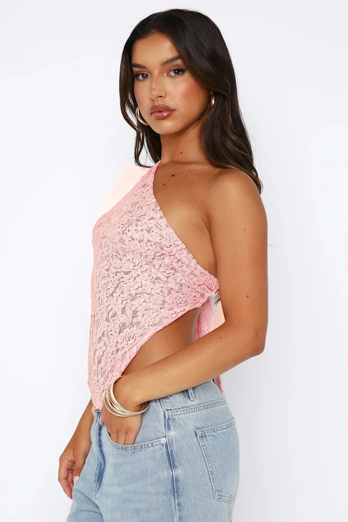 Baila Lace Top - Pink
