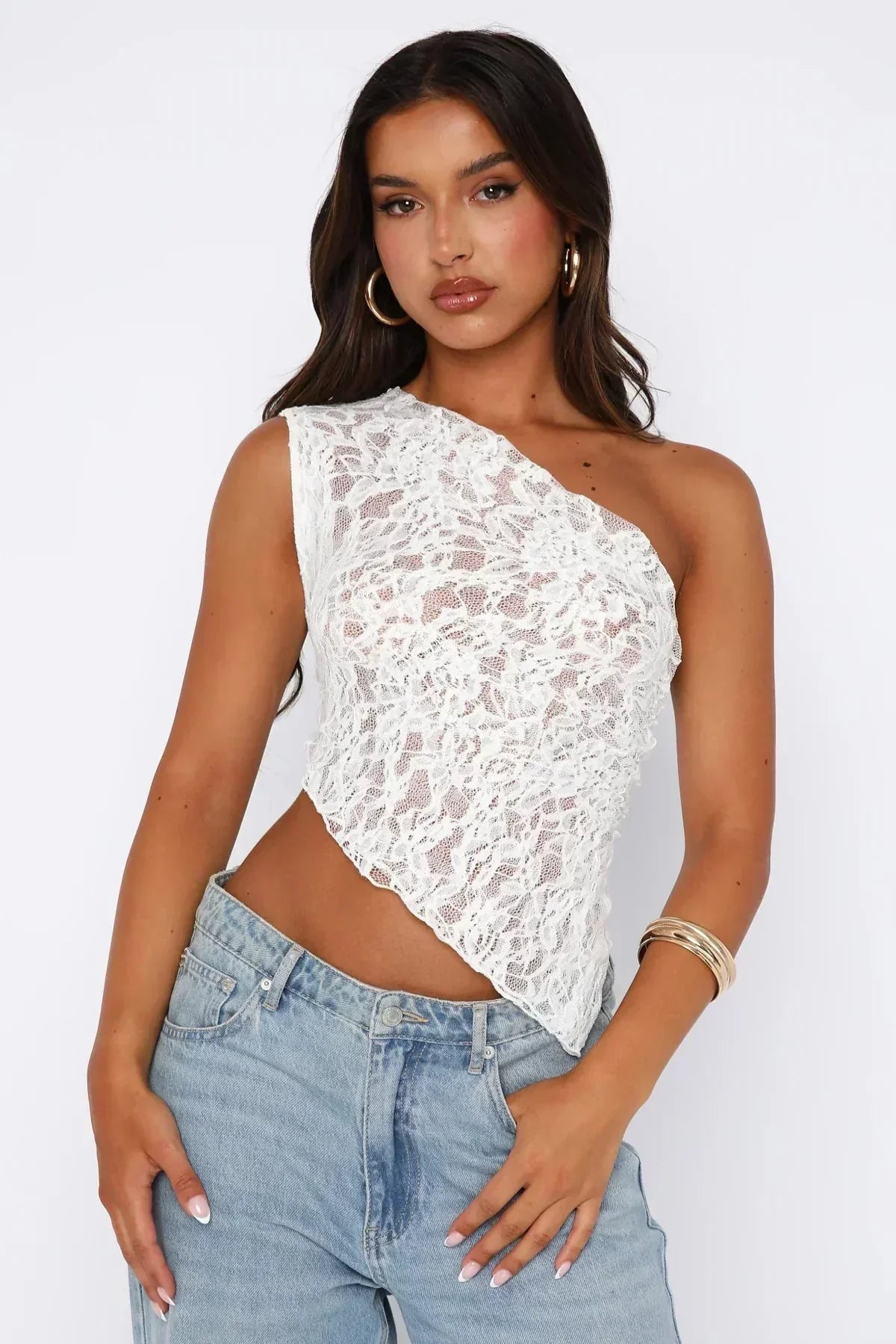 Baila Lace Top - White