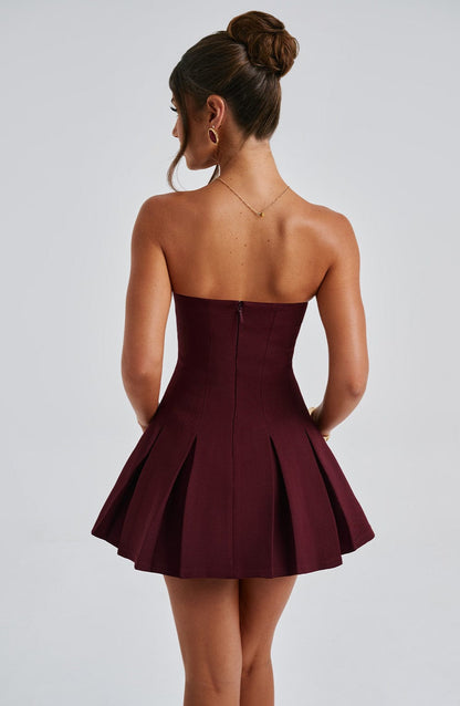 Esme Flared Strapless Mini Dress