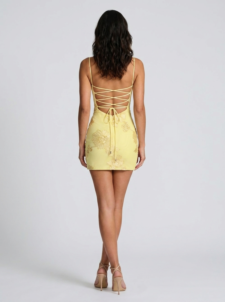 Capucine Corset Mini Dress - Butter Yellow