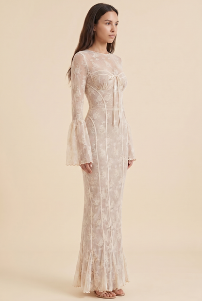 Chantal Lace Maxi Dress - Ivory