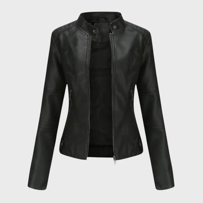 Charis Zip Front Jacket - Black