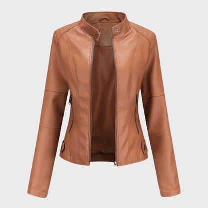Charis Zip Front Jacket - Caramel