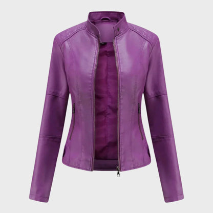 Charis Zip Front Jacket - Purple
