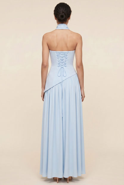 Delphina Strapless Maxi Dress - Baby Blue
