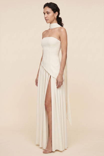 Delphina Strapless Maxi Dress - Ivory
