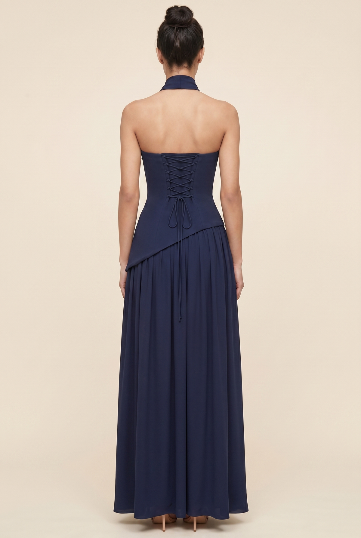 Delphina Strapless Maxi Dress - Navy