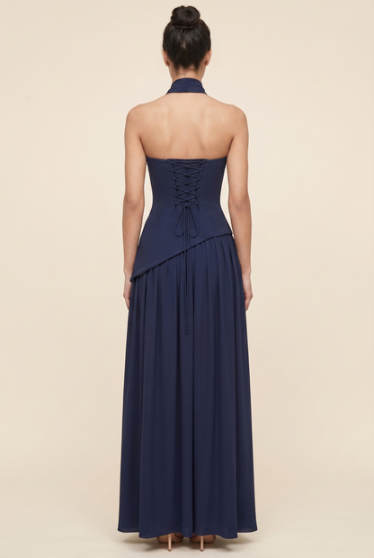 Delphina Strapless Maxi Dress - Navy