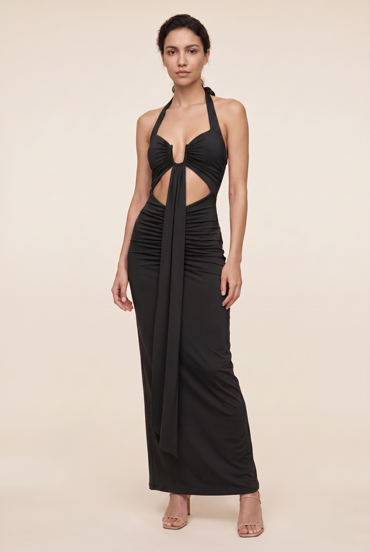 Fabienne Cutout Maxi Dress - Black