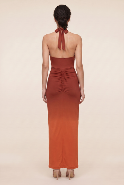 Fabienne Cutout Maxi Dress - Sunset Ember