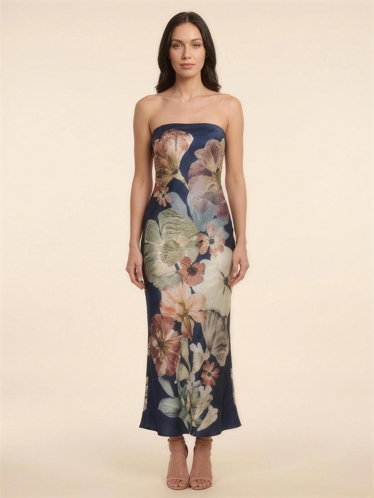 Francine Maxi Dress - Navy Floral