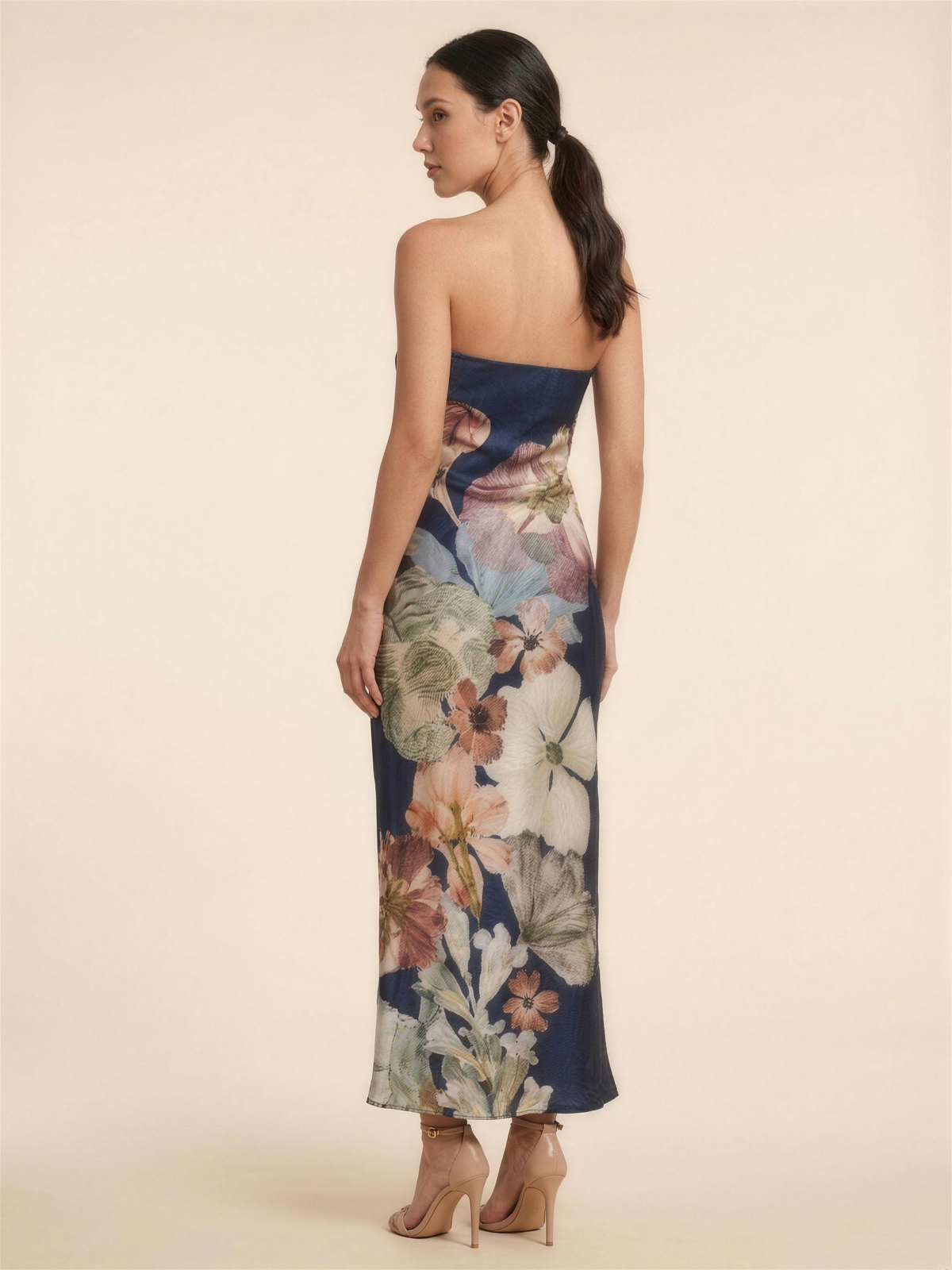 Francine Maxi Dress - Navy Floral