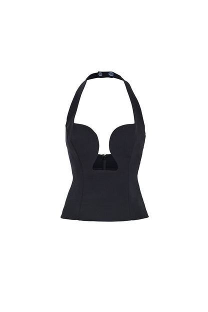 Genoveva Halter Top - Black