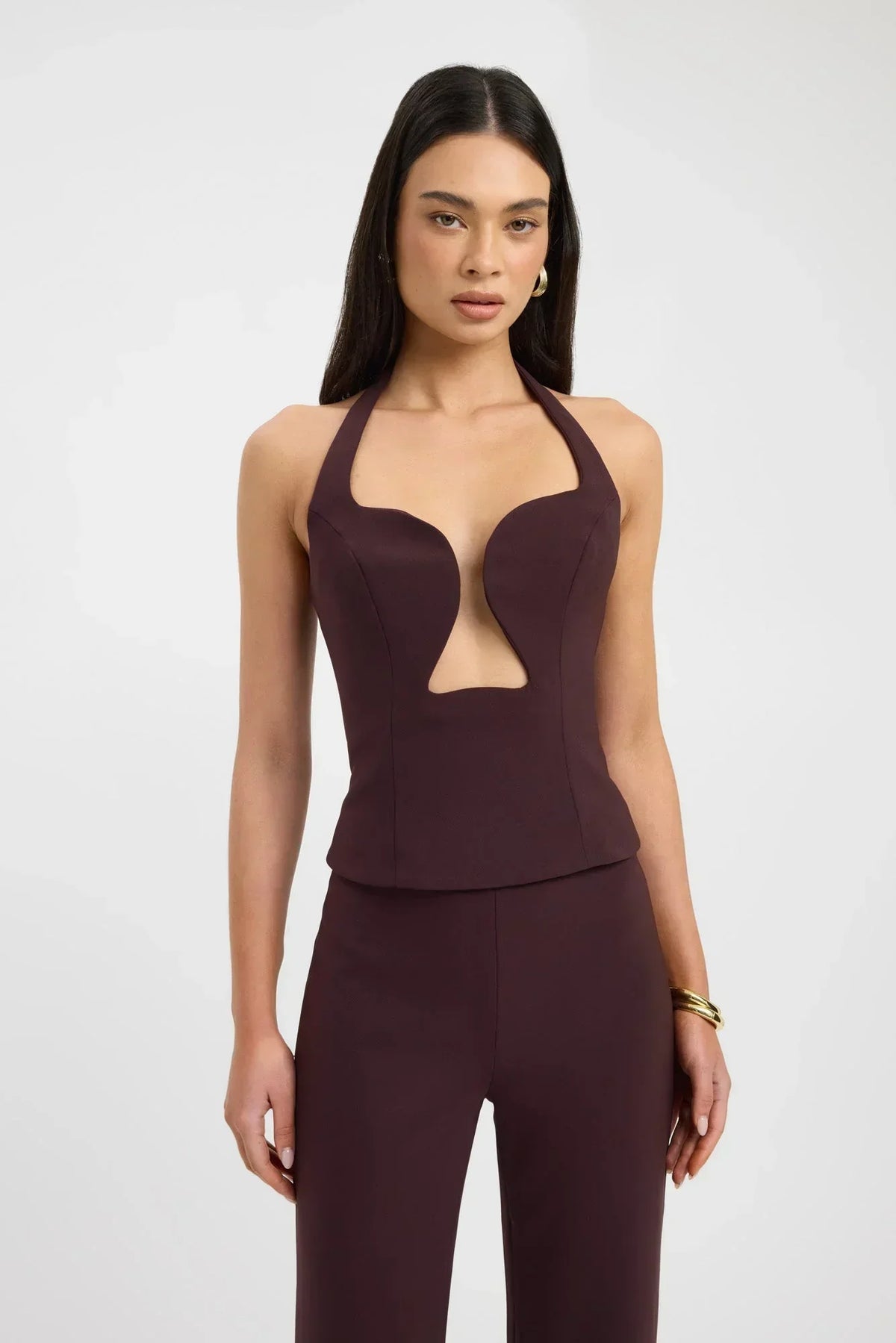 Genoveva Halter Top - Dark Mahogany