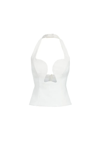 Genoveva Halter Top - Ivory
