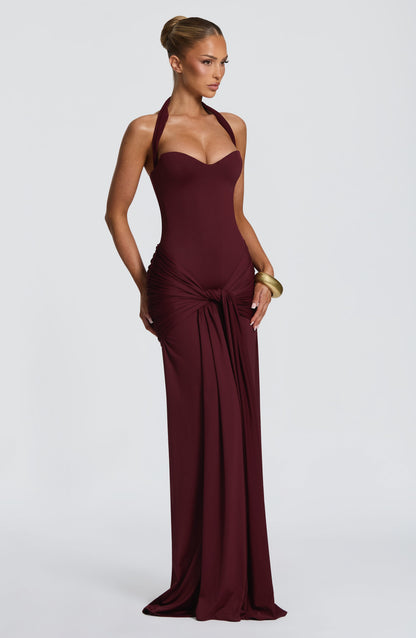 Amara Lace Up Maxi Dress