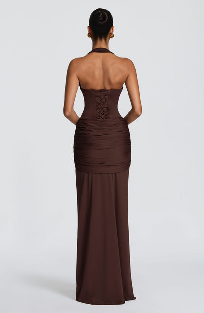 Amara Lace Up Maxi Dress
