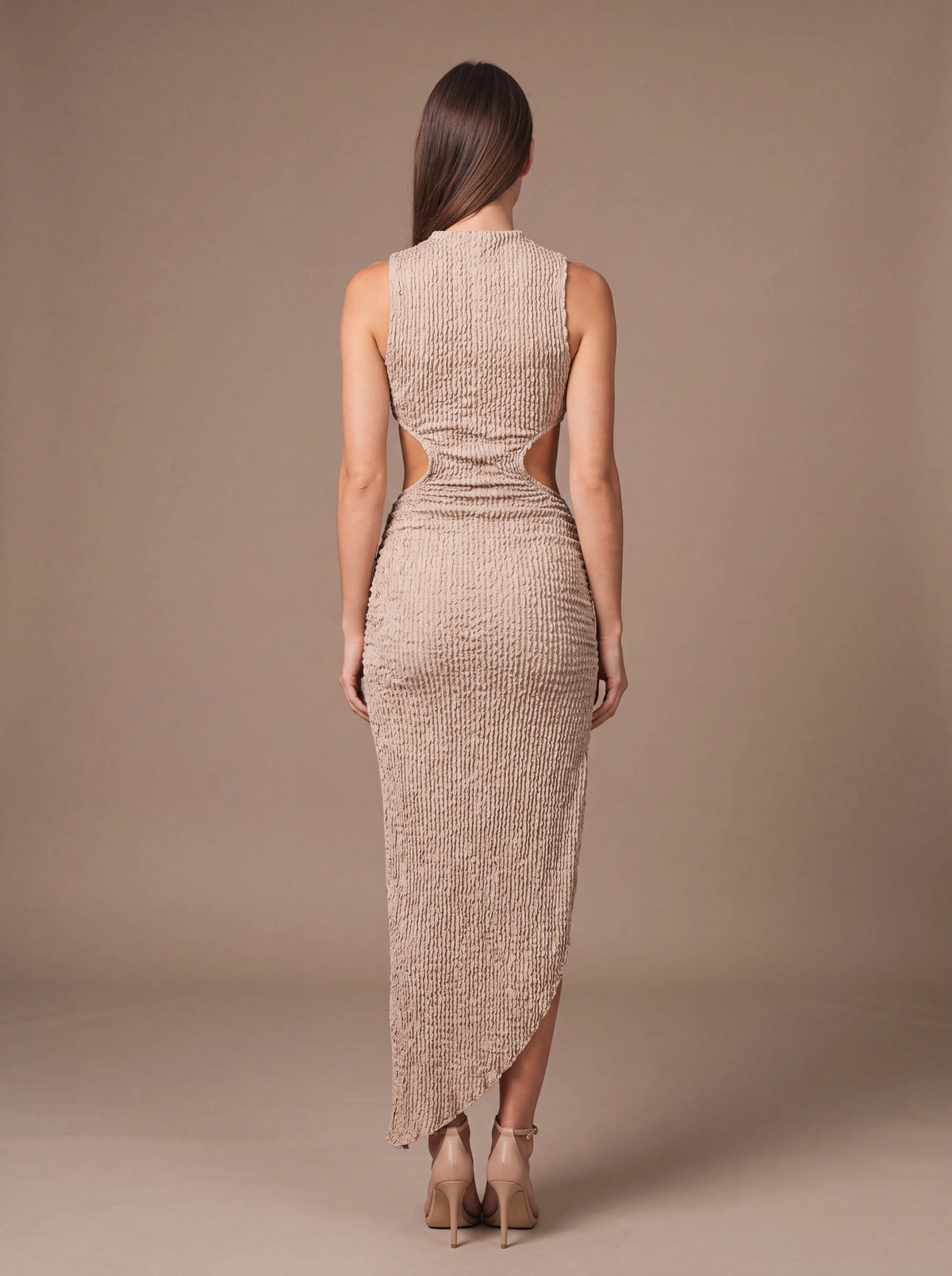 Gisela Cutout Maxi Dress - Beige