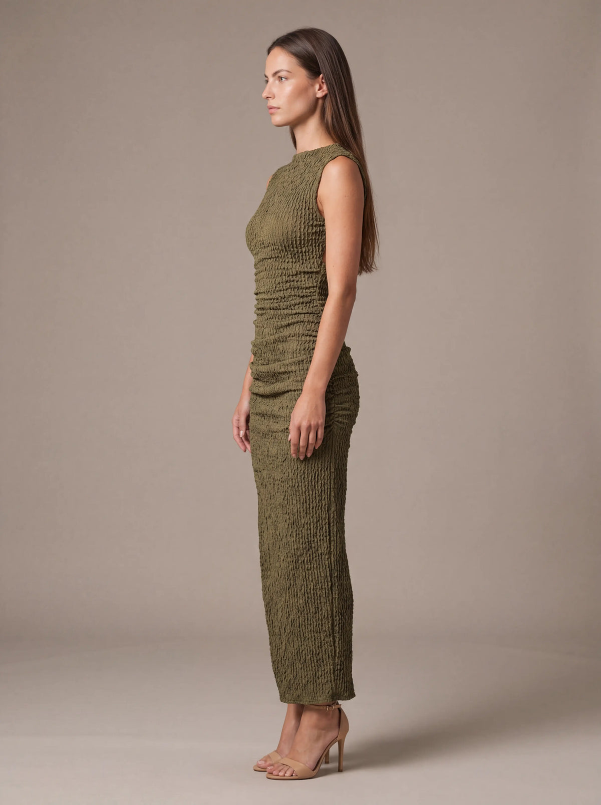 Gisela Cutout Maxi Dress - Olive