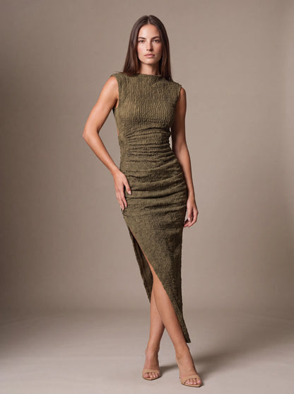 Gisela Cutout Maxi Dress - Olive