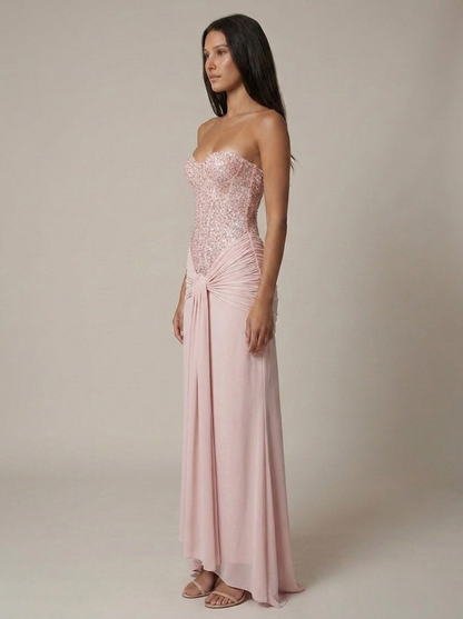 Alessia Corset Strapless Maxi Dress