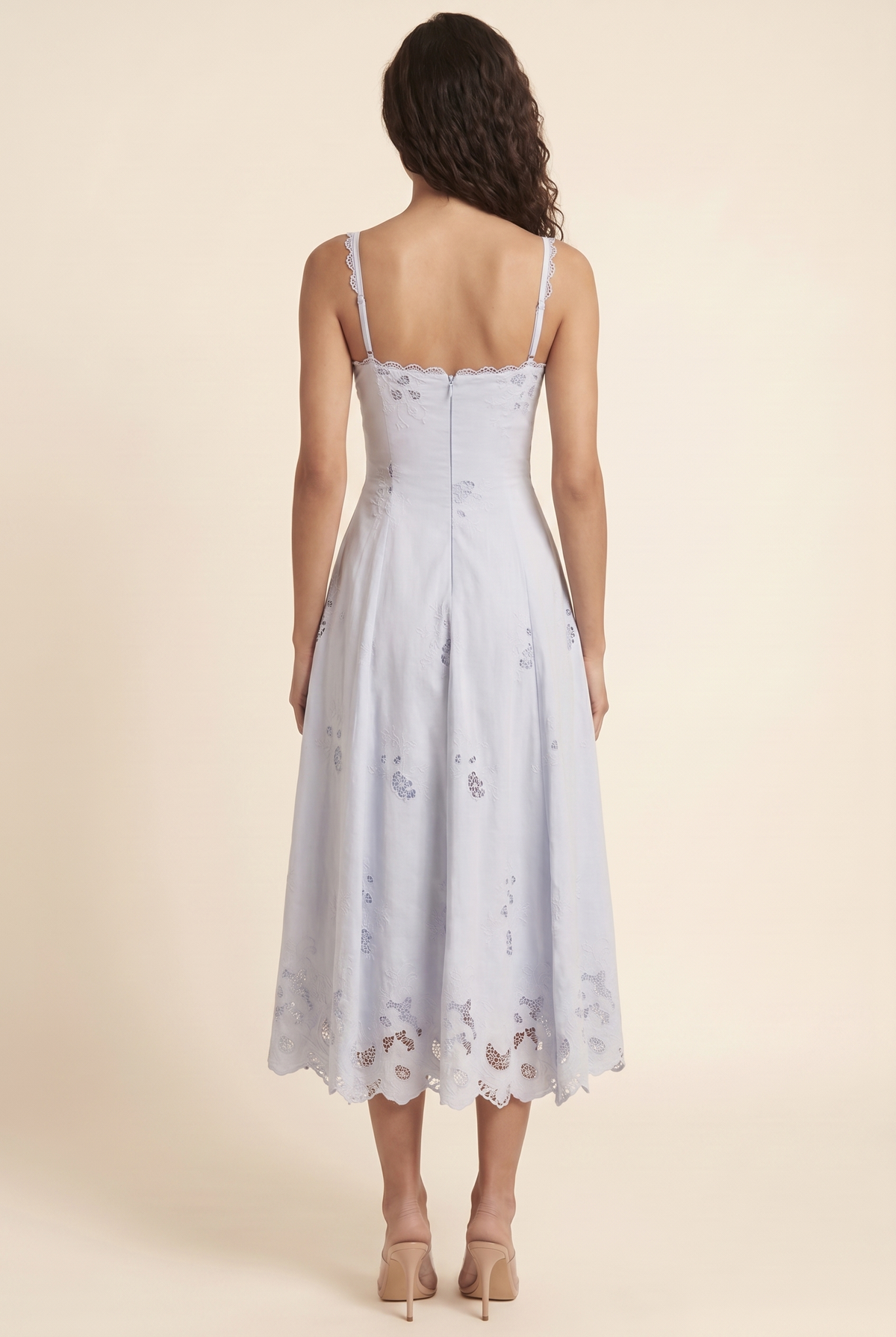 Verena Ruched Plunge Maxi Dress - Blue