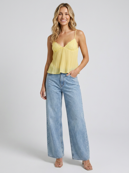 Honeybell Lace Top - Lemon Yellow