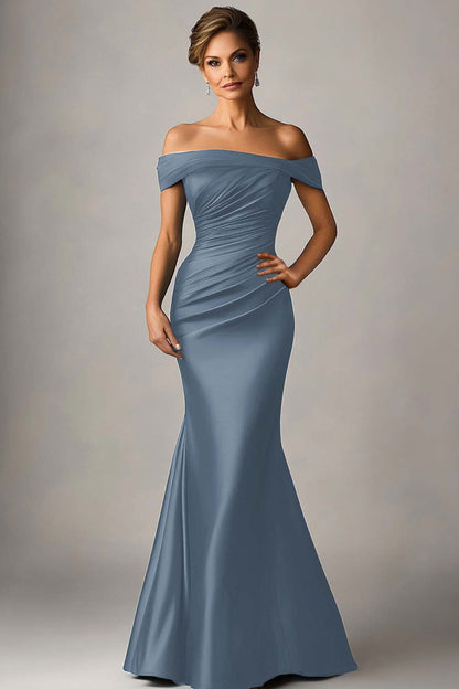 Ilona Mermaid Maxi Dress - Slate Blue