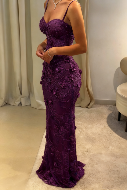 Isabela Mermaid Gown - Grape