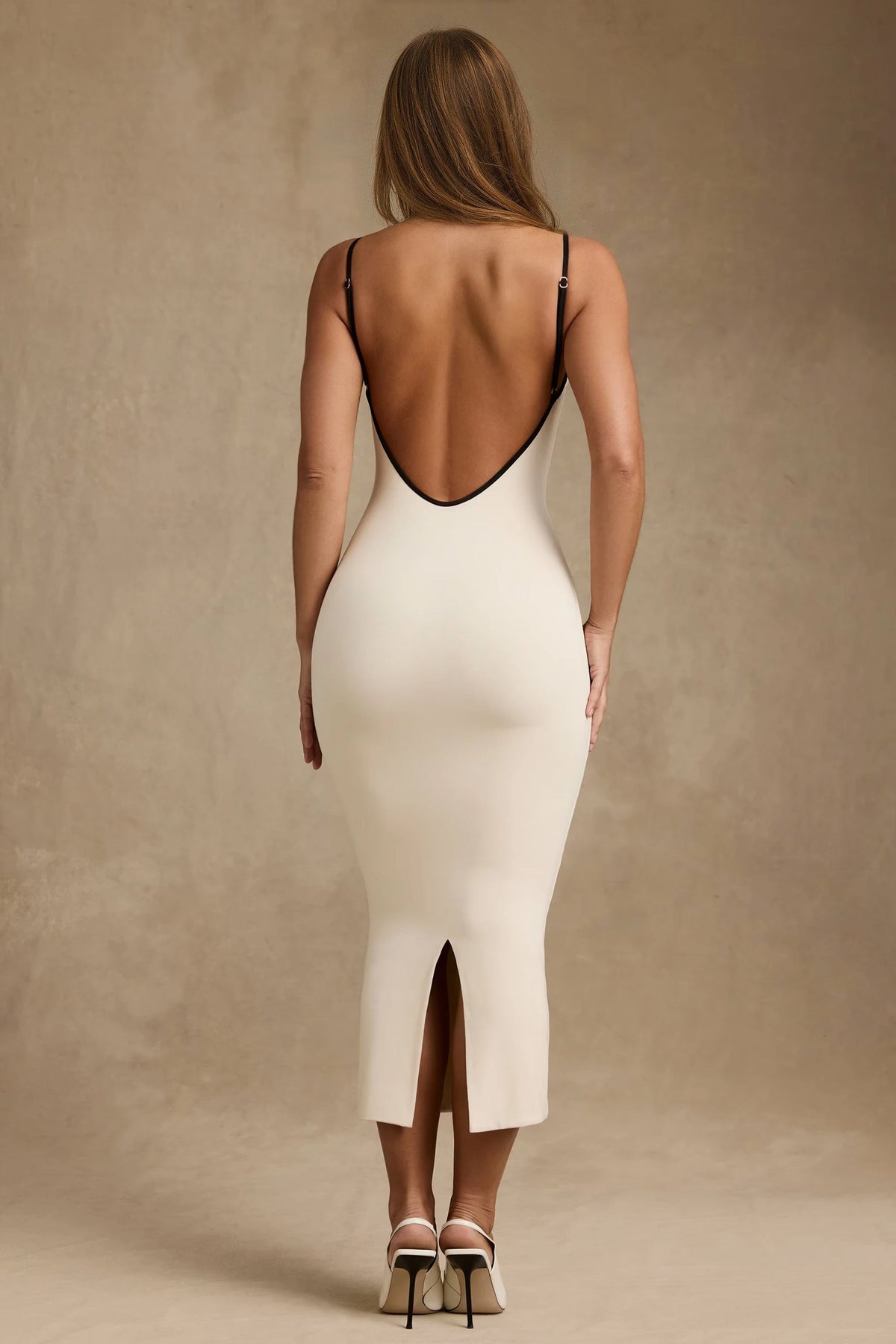 Itala Sweetheart Midi Dress - Ivory